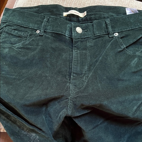 Levi's Dark Green Corduroy Women’s Pants - Picture 2 of 3